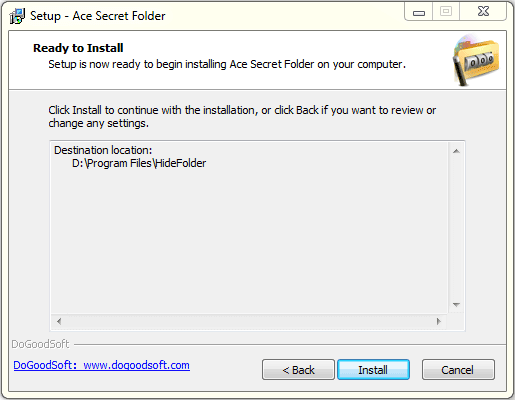 Install Ace Secret Folder