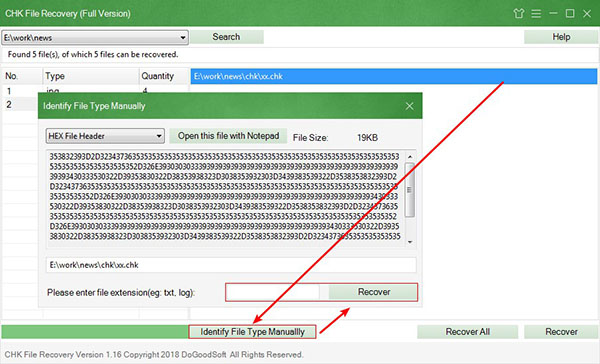 opening chk files